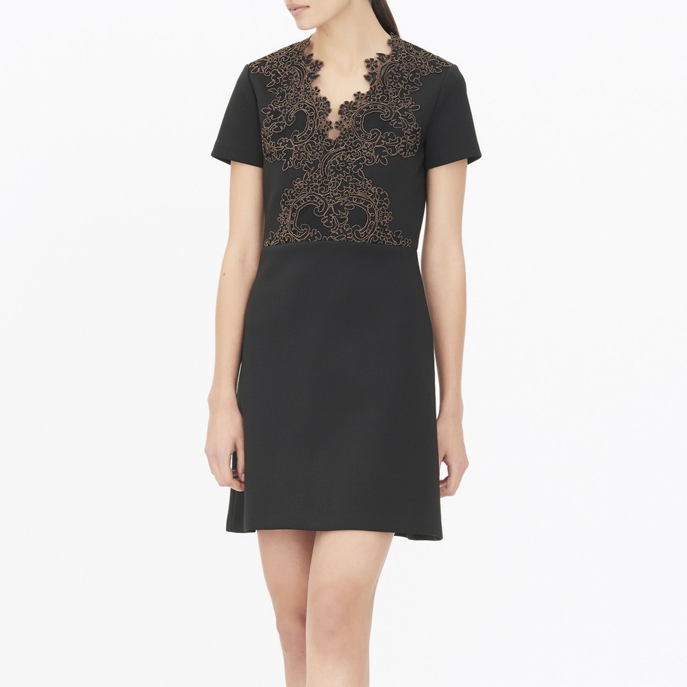 Black Sandro dress with lace detailing